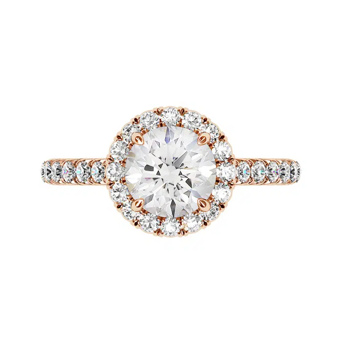 Round Brilliant Cut Rose Gold Diamond Engagement Ring | Sydney