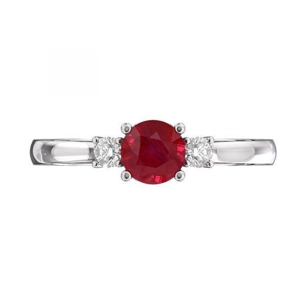 Ruby Ring is Heart Detail 1