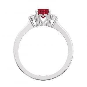 Ruby Ring is Heart Detail 3