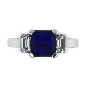 Sapphire Three Stone Engagement Ring 2 2