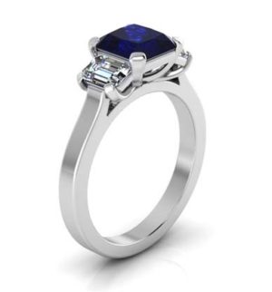 Sapphire Three Stone Engagement Ring 4 2