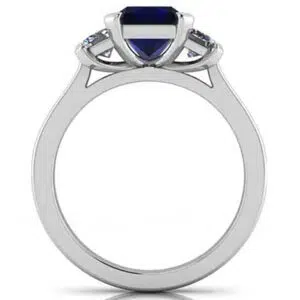 Sapphire Three Stone Engagement Ring 5