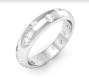 Scatter Flush Set Diamond Wedding Band 4