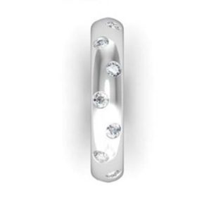 Scatter Flush Set Diamond Wedding Band 5