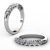 Seven Claw Set Diamond Wedding Band 1
