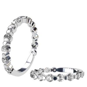 Single Claw Round Brilliant Cut Diamond Wedding Ring 1
