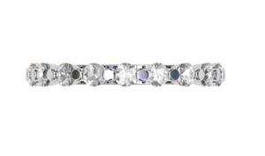 Single Claw Round Brilliant Cut Diamond Wedding Ring 4
