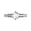 Six Prong Brilliant Cut Diamond Engagement Ring w