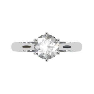 Six Prong Solitaire Diamond Engagement Ring 5