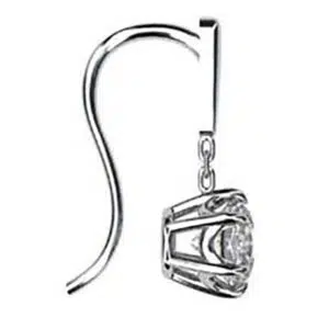 Solitaire Diamond Drop Earrings 5