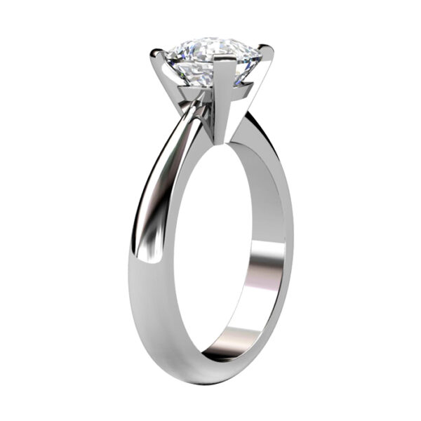 Square Cushion Cut Diamond Solitaire Engagement Ring white 2