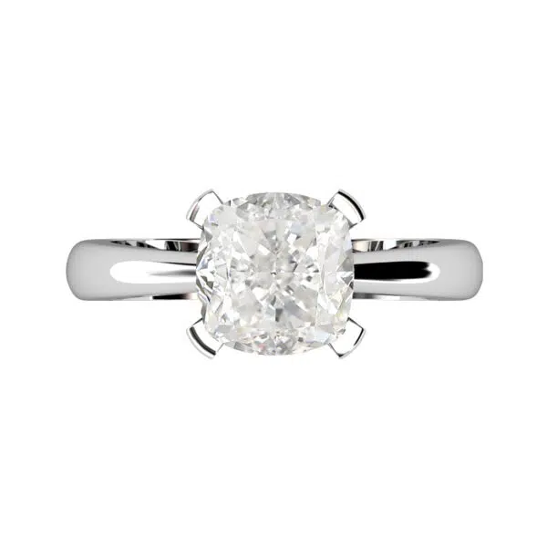 Square Cushion Cut Diamond Solitaire Engagement Ring white copy