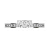 Square Fitted Pave Set Wedding Ring 1