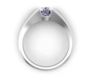 Tension Set Solitaire Diamond Engagement Ring 3 3