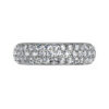 Three Row Cobblestone Micro Pave Set Diamond Ring 2