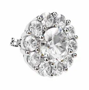 Traditional Diamond Cluster Stud Earrings 3 2