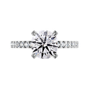 Two Carat Cushion Cut Diamond Engagement Ring 5