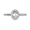 Two Carat Oval Diamond Halo Engagement Ring white