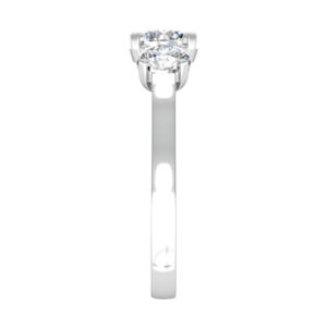 Two Carat Round Brilliant Cut Diamond Three Stone Ring white 4