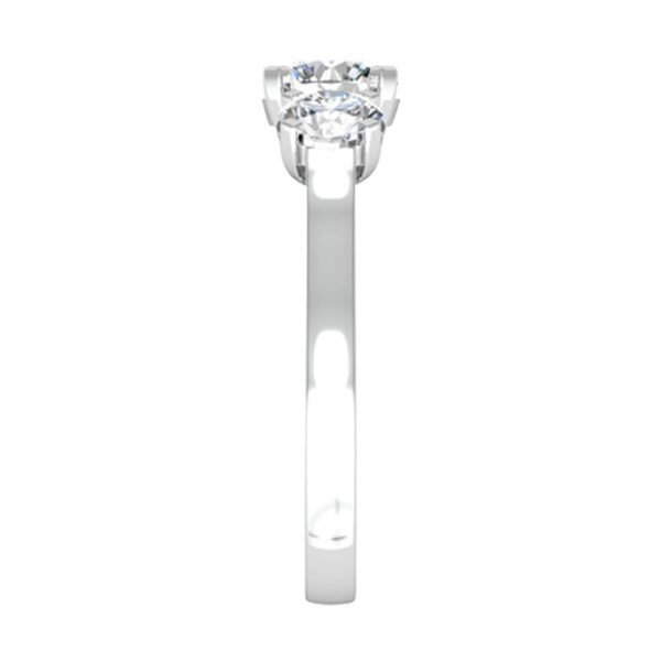 Two Carat Round Brilliant Cut Diamond Three Stone Ring white 4