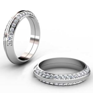 Two Part Diamond Fitted Wedding Band 1 1