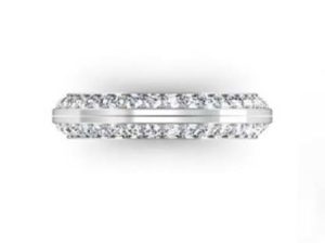 Two Part Diamond Fitted Wedding Band 2