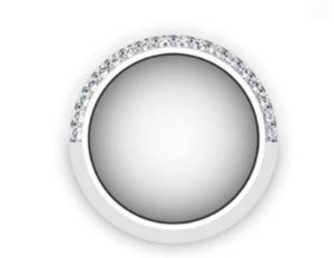 Two Part Diamond Fitted Wedding Band 3