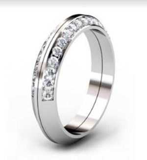 Two Part Diamond Fitted Wedding Band 4