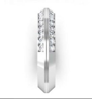 Two Part Diamond Fitted Wedding Band 5