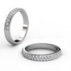 Two Row Cobblestone Micro Pave Diamond Half Eternity Band 1