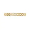 Unique Square Bead Set Champagne Diamond Eternity Band 22