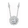 Vintage Double Halo Diamond Necklace