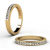 Yellow Gold Pave Set Diamond Half Eternity Band 1