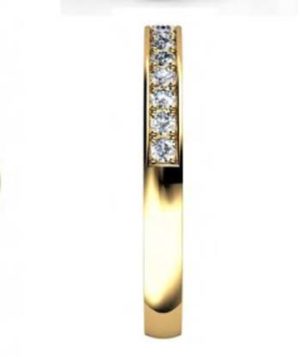 Yellow Gold Pave Set Diamond Half Eternity Band 5