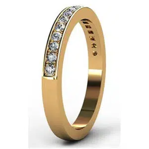 Yellow Gold Pave Set Wedding Ring yellow