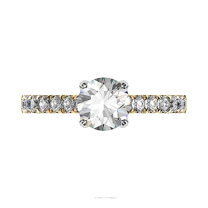 Claw Set Circle of Diamonds Yellow Gold | Waldemar Jewellers