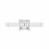 asscher cut soliataire diamond ring