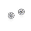 diamond bezel set stud earrings front