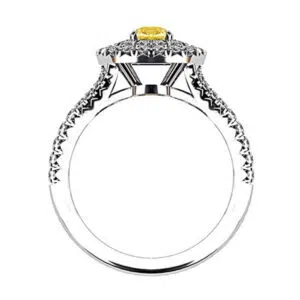 double halo yellow diamond ring 2