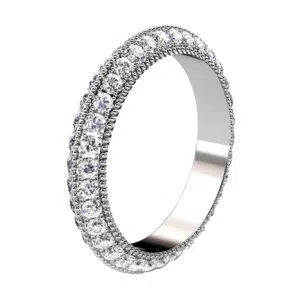 milgrain knife edge diamond wedding band 2