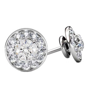 pave set diamond earrings