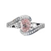 pink diamond three stone ring