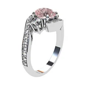 pink diamond three stone ring 3