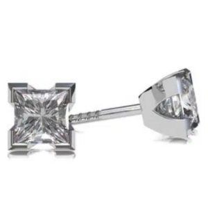 princess cut diamond stud earrings