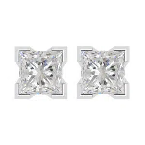 princess cut diamond stud earrings