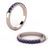 sapphire rose gold wedding bandd