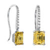 yellow diamond drop earrings