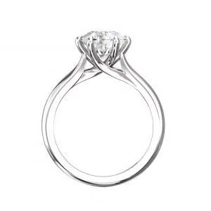 6 claw cross over diamond solitaire ring 2