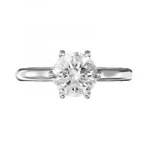 6 claw cross over diamond solitaire ring 3