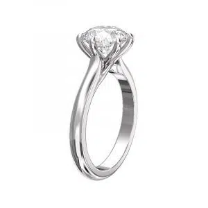 6 claw cross over diamond solitaire ring 4